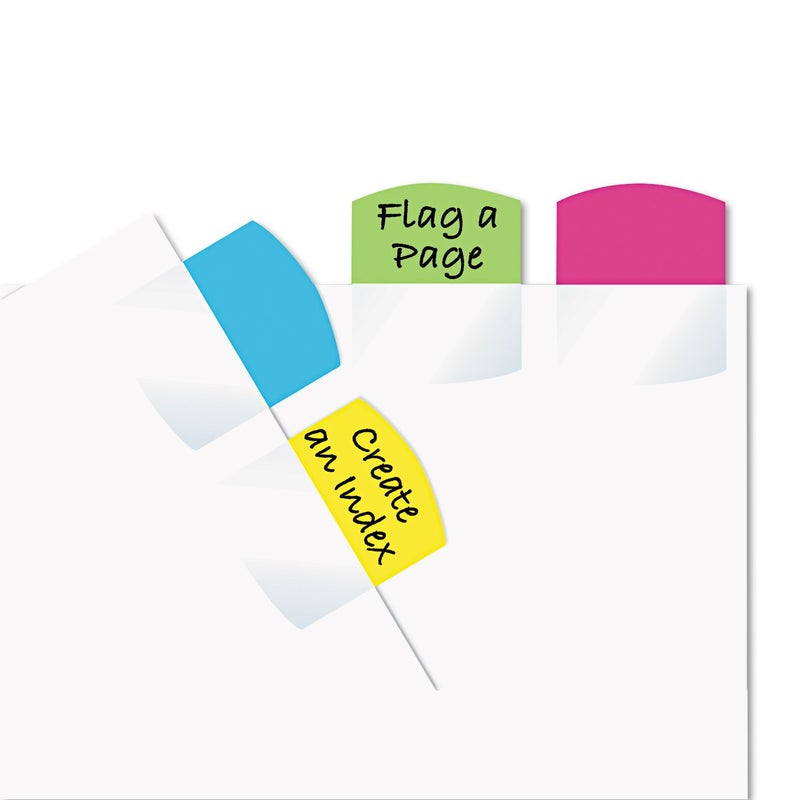 Redi-Tag 33148 Write-On Self-Stick Index Tabs 1 1/16 Inch 4 Colors 48/Pack - Image 3